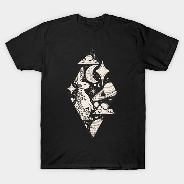 Moon Rabbit Rhombus 2 T-Shirt by Lidiebug